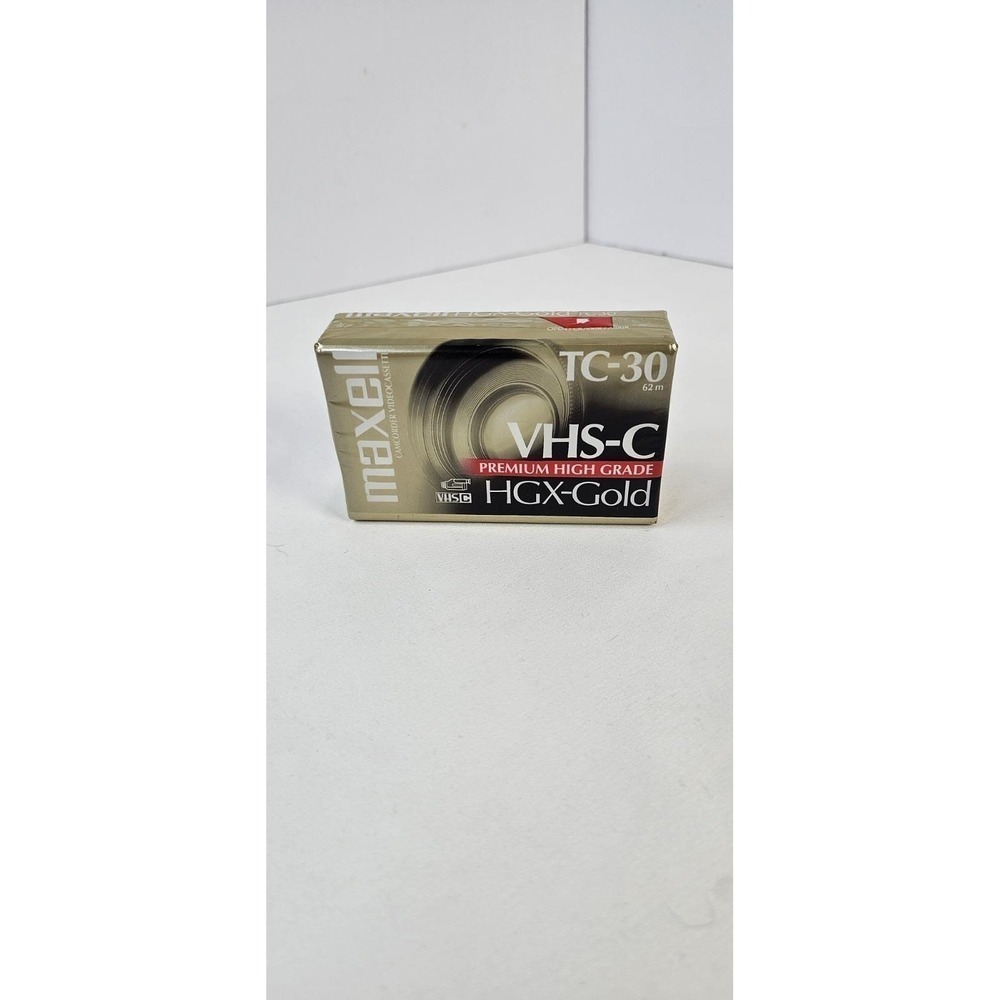 Maxell TC-30 62m‎ HGX-Gold VHS-C Premium High Grade Tape - Factory Sealed